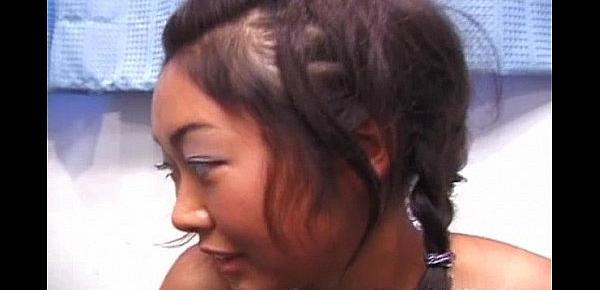 Cute asian lesbian threesome video